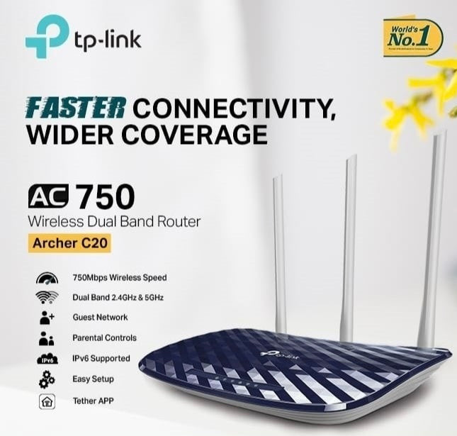 Tp-Link Archer C20 AC750 Wireless Dual Band Router