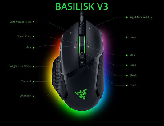 Razer Basilisk V3 Ergonomic Wired Gaming Mouse
