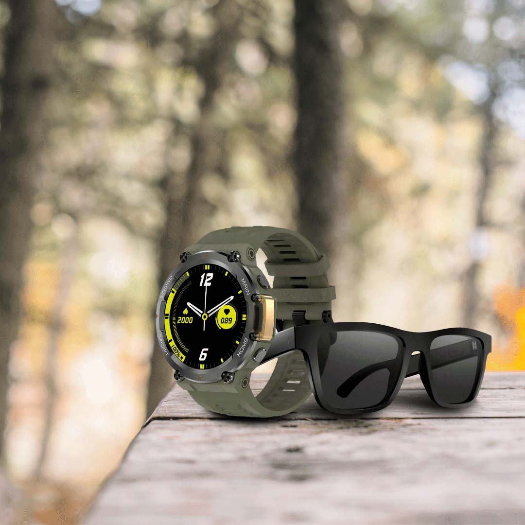 Green Lion Smart Combo Sunglass and Adventure Watch