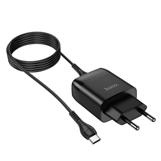 Hoco wall charger “C72Q Glorious” QC3.0 EU plug set with cable