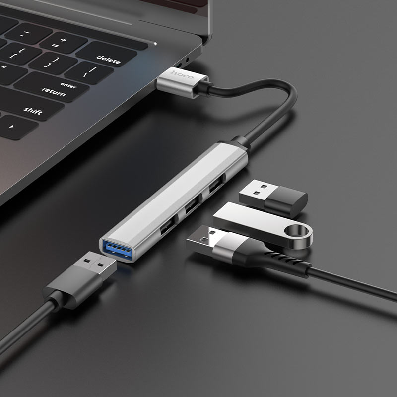 Hoco USB hub 4-in-1 “HB26” USB3.0+USB2.0*3