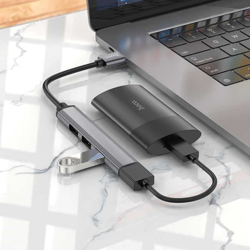 Hoco USB hub 4-in-1 “HB26” USB3.0+USB2.0*3